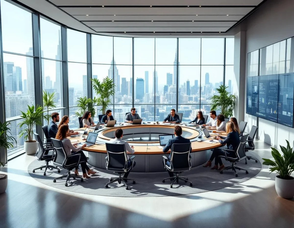 Redéfinition des Espaces Professionnels: L'Influence Transformative des Tables de Réunion